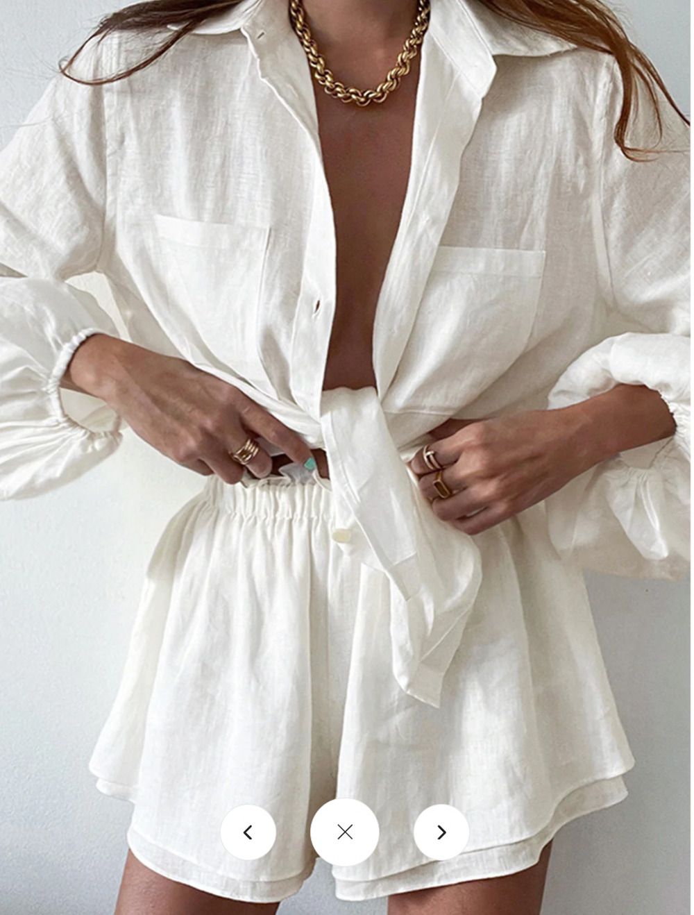 NWT Commense Aegean Two Piece Double Lined Shorts Set Sz M